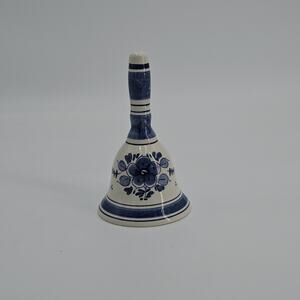 Delft Blue Holland Pottery Table Bell Floral